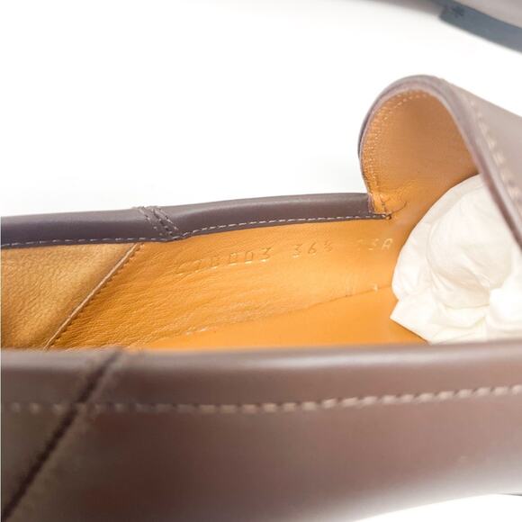 GUCCI Brixton Convertible Horsebit Loafers Mules Size EU 36.5 Brown - Picture 9 of 9